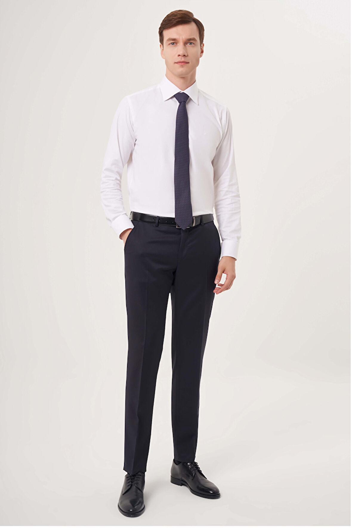 Bisse Lacivert Dokuma Klasik Erkek Pantolon PPNK23YNOS001_D39