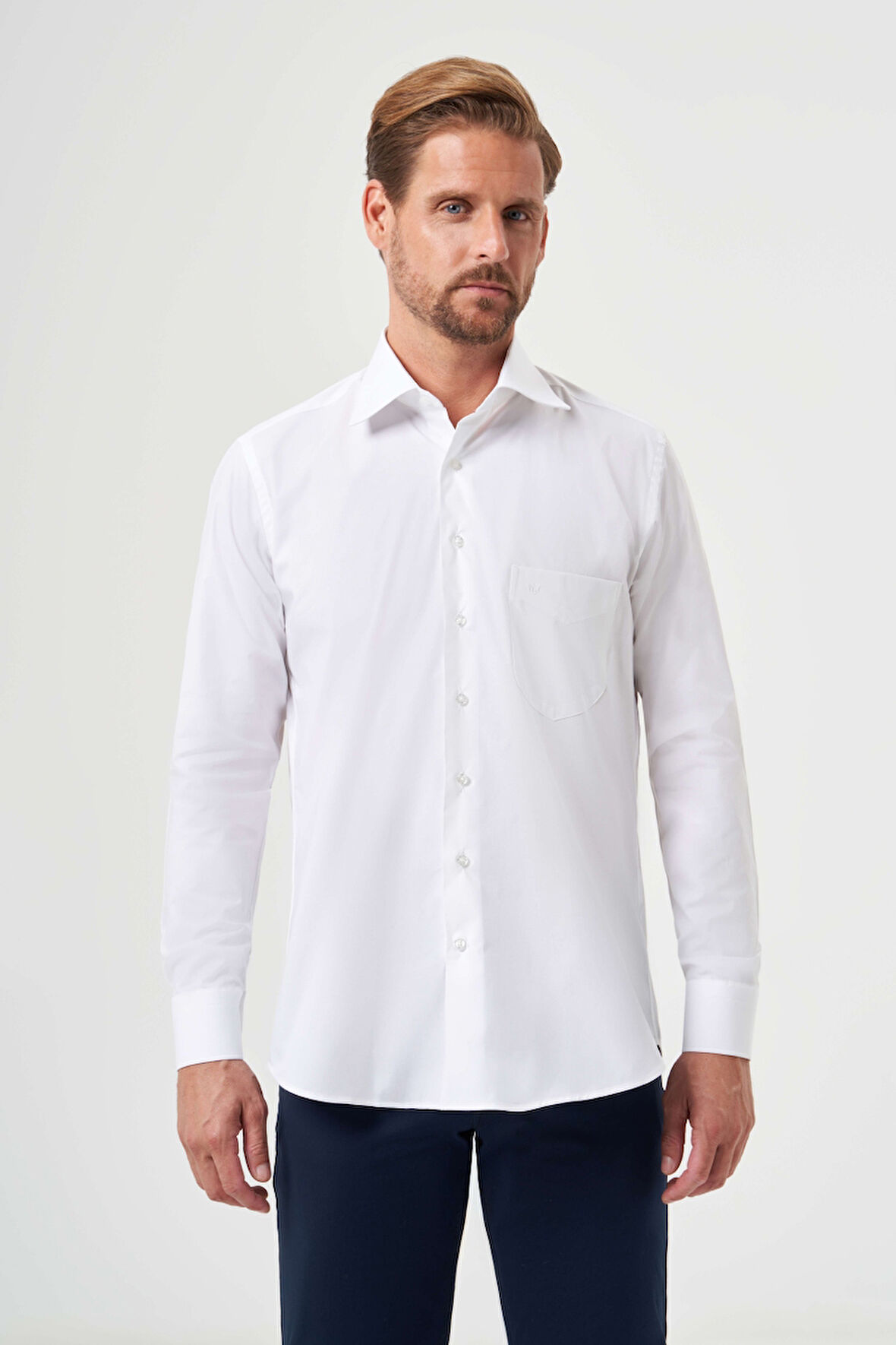 Bisse Regular Fit Beyaz Klasik Erkek Gömlek GM23K232016_D01