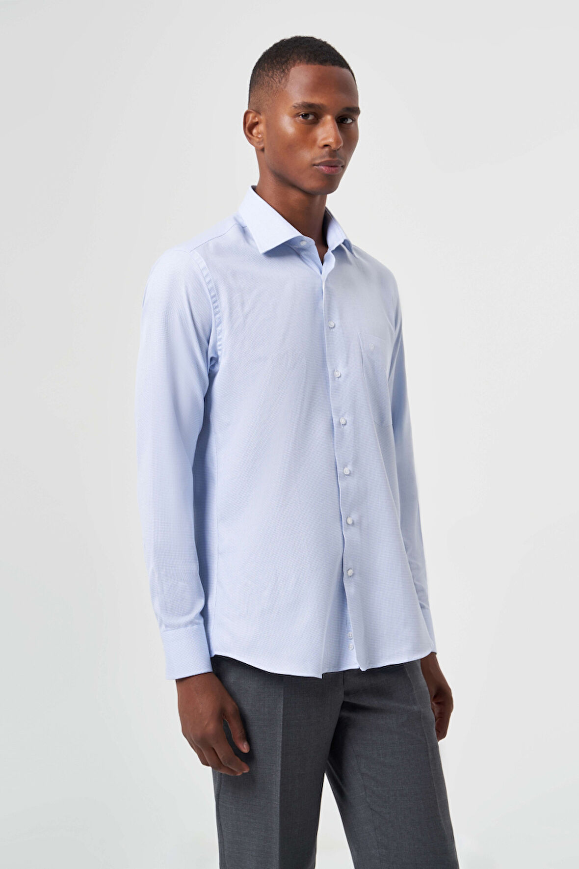 Bisse Regular Fit Mavi Klasik Erkek Gömlek GM23K232048_D35