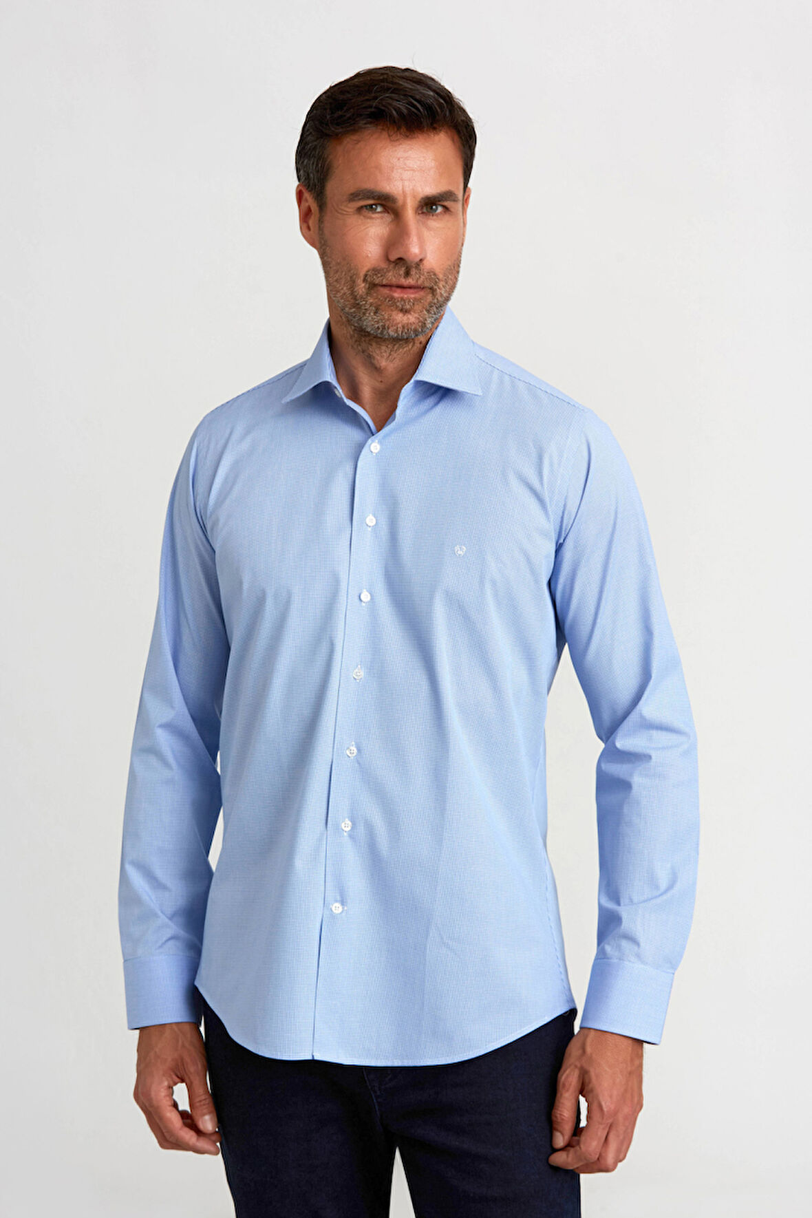 Bisse Regular Fit Mavi Klasik Erkek Gömlek GM23K232031_D35