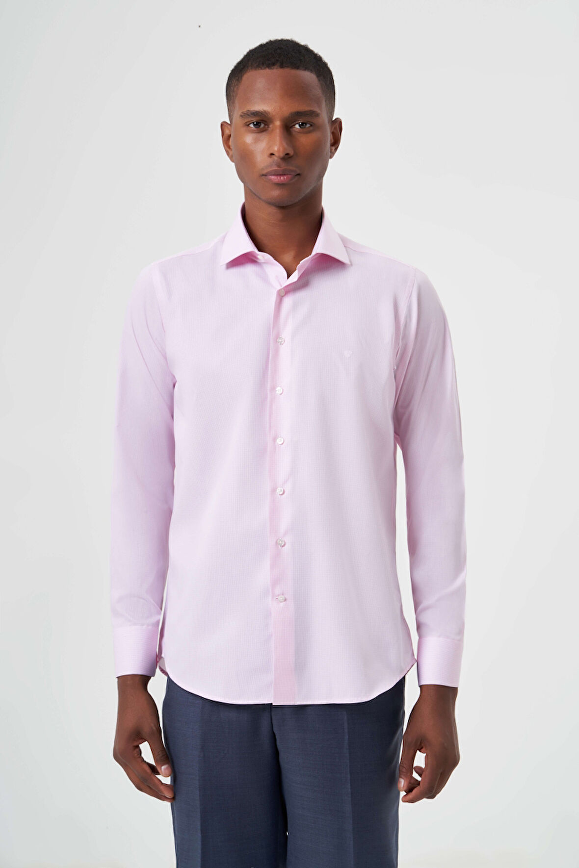 Bisse Regular Fit Pembe İtalyan Yaka Klasik Erkek Gömlek GM23K232025_D29