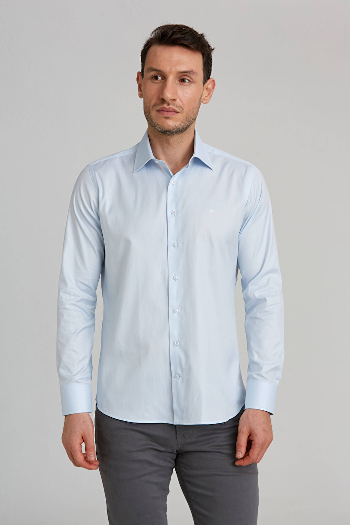 Bisse Regular Fit Açık Mavi Klasik Erkek Gömlek GM23K232069_D33