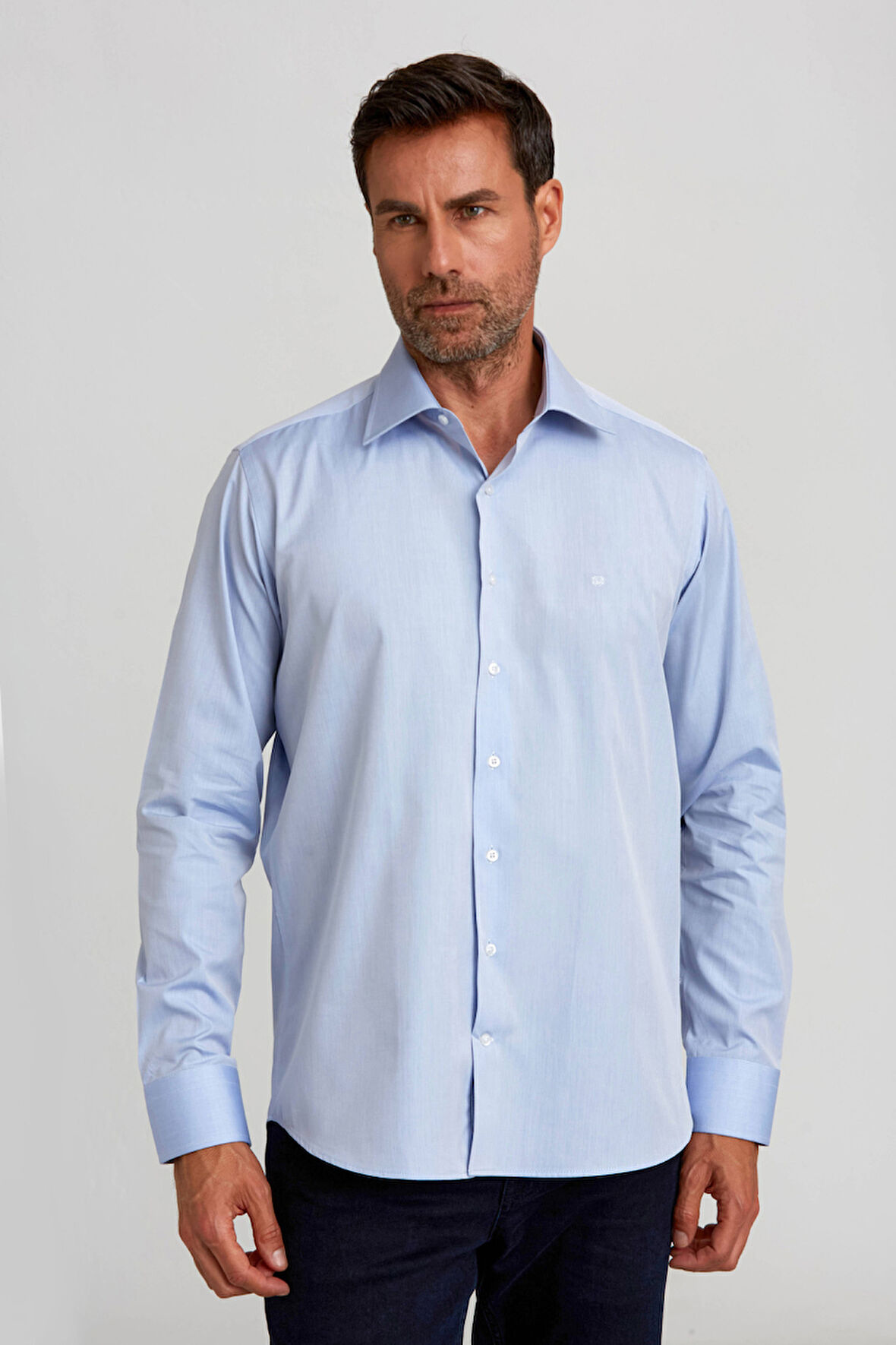 Bisse Regular Fit Açık Mavi Klasik Erkek Gömlek GM23K232077_D33