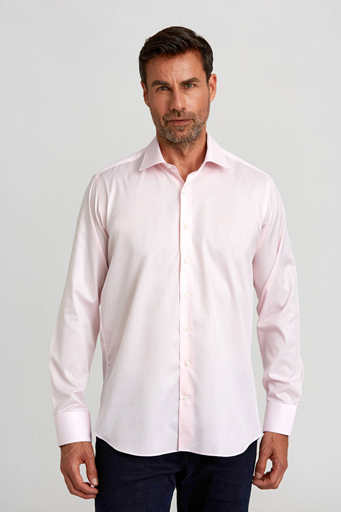 Bisse Regular Fit İtalyan Kumaş Platinium Pembe Erkek Gömlek PLTG002_D29