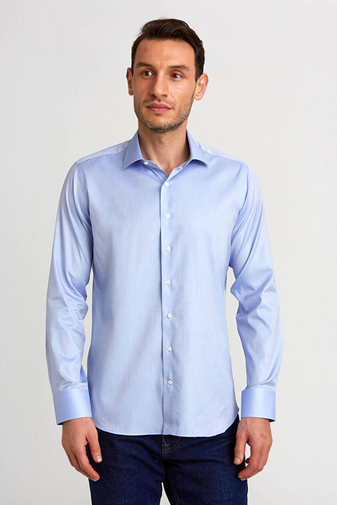 Bisse Platinium Regular Fit Mavi Erkek Gömlek PLTG004_D35