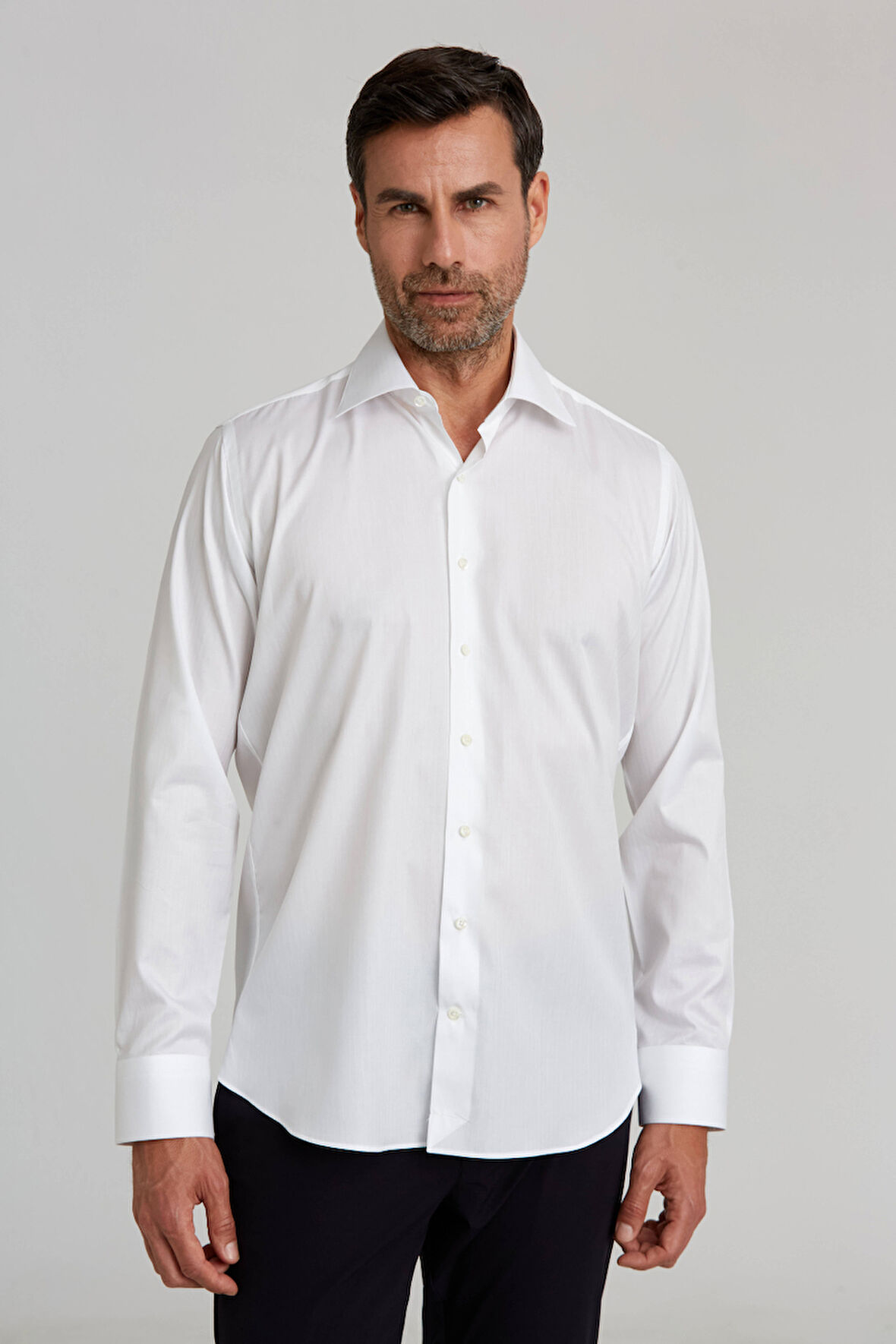 Bisse Platinium Regular Fit Beyaz Erkek Gömlek PLTG006_D01