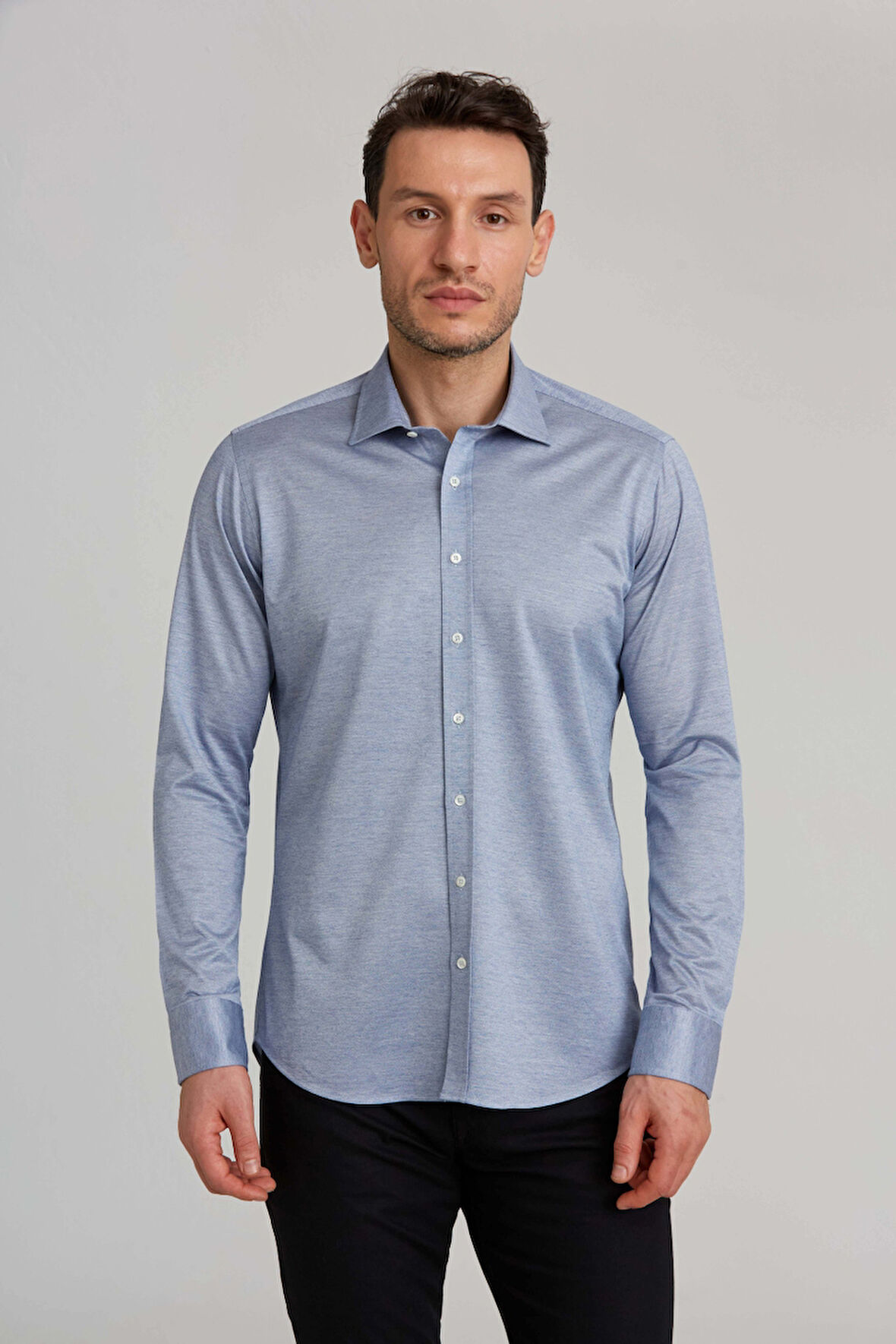 Bisse Platinium Regular Fit Mavi Erkek Gömlek PLTG018_D35