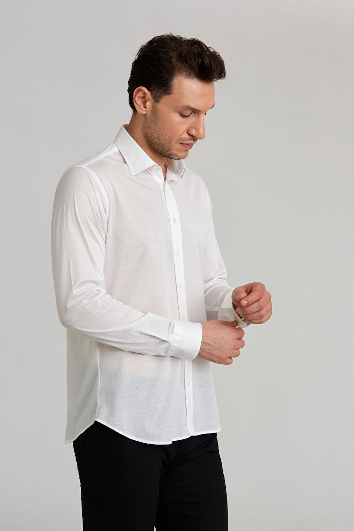 Bisse Platinium Regular Fit Lacivert Beyaz Gömlek PLTG014_D01