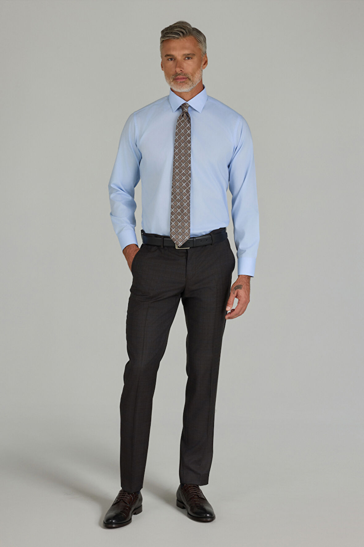 Bisse REGULAR FİT UK KLASİK C YAKA CEPSİZ Mavi GMKLS24K24001_D35