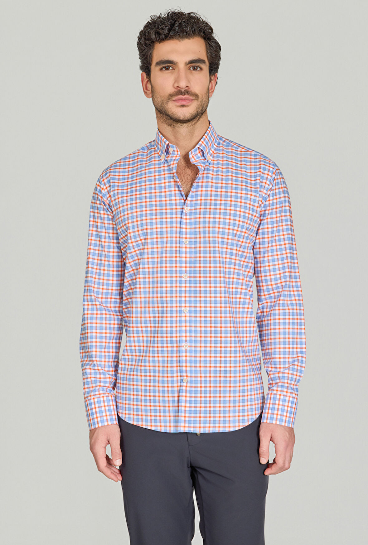 Bisse UZUN KOL PAŞA YAKA CEPSİZ GÖMLEK Turuncu GMCZG250049_D64