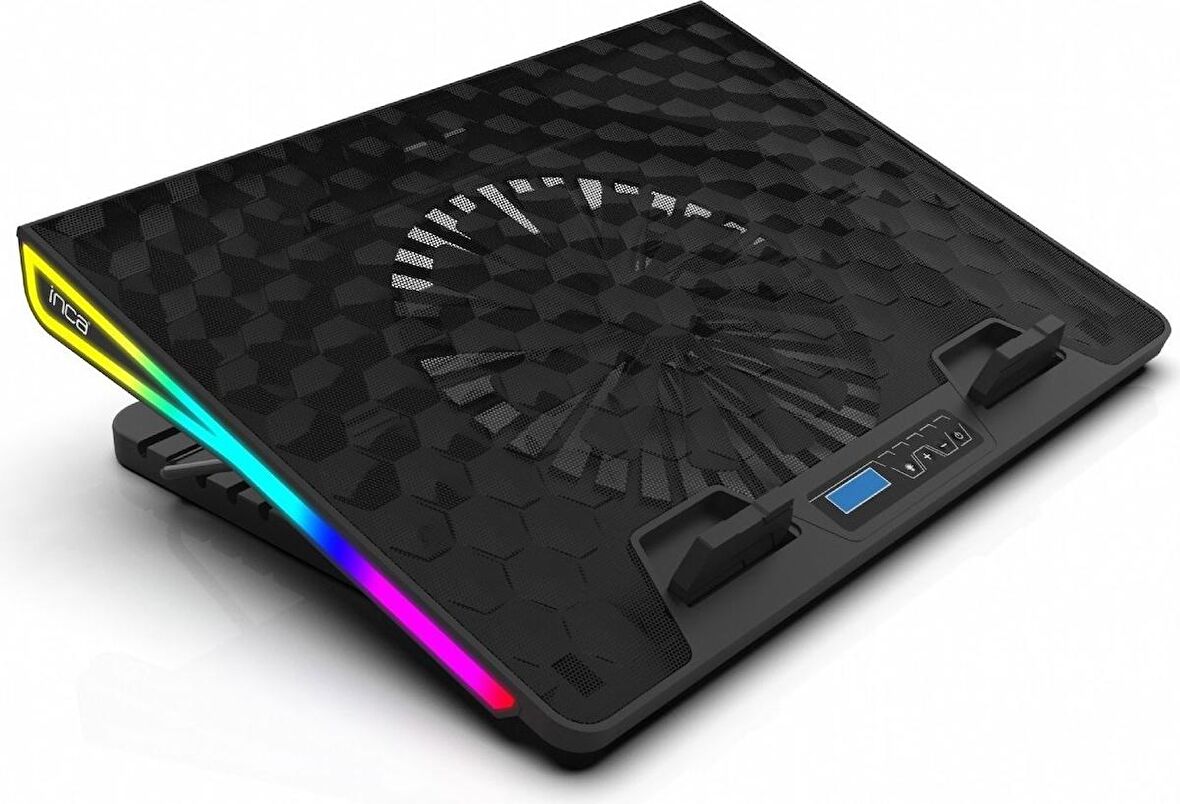 Inca INC-608GMS Bıg Fan, Rgb LCD Panel, 7 Rgb Mode 13 ”-18” Gaming Notebook Soğutucu