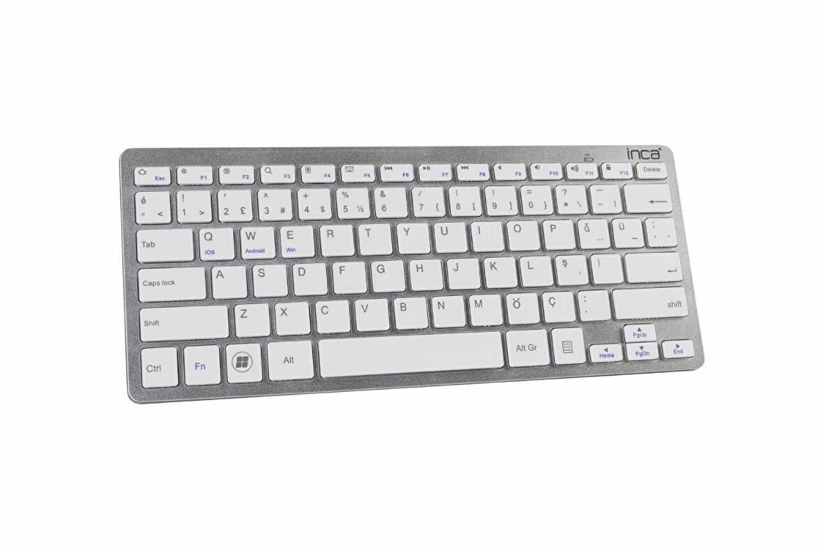 Inca IBK-569BT Pilli Bluetooth Smart Silver Klavye