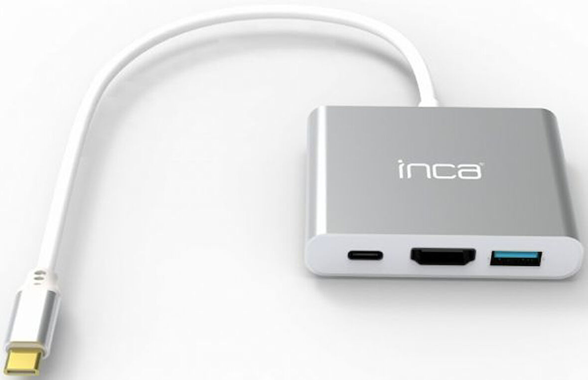 Inca ITPC-04T Tip-C=>Hdmi+USB3.0+Pd(100W) Çevirici (Giriş:Usb Type-C => Çıkış:Hdmi+Usb3.0+Pd)