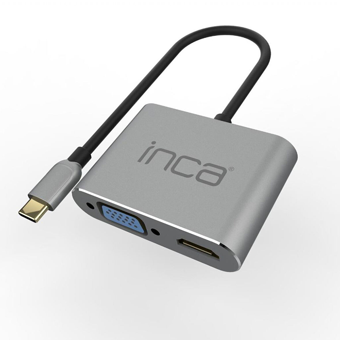 Inca ITPC-06T  15cm Tip-C=>HDMI+VGA+USB hub