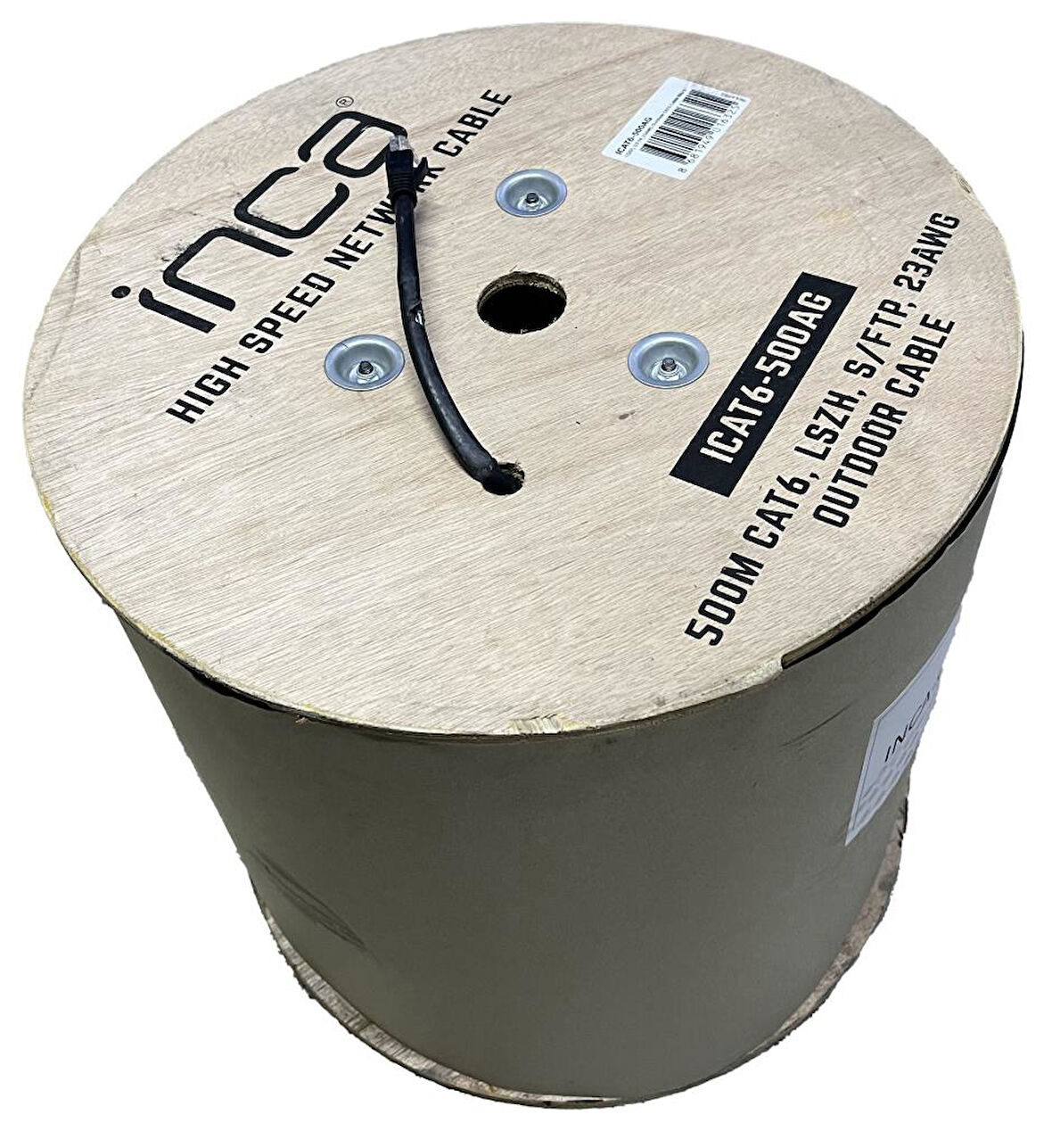 Inca ICAT6-500AG 500m CAT6 S/FTP dış ortam  23 AWG siyah kablo