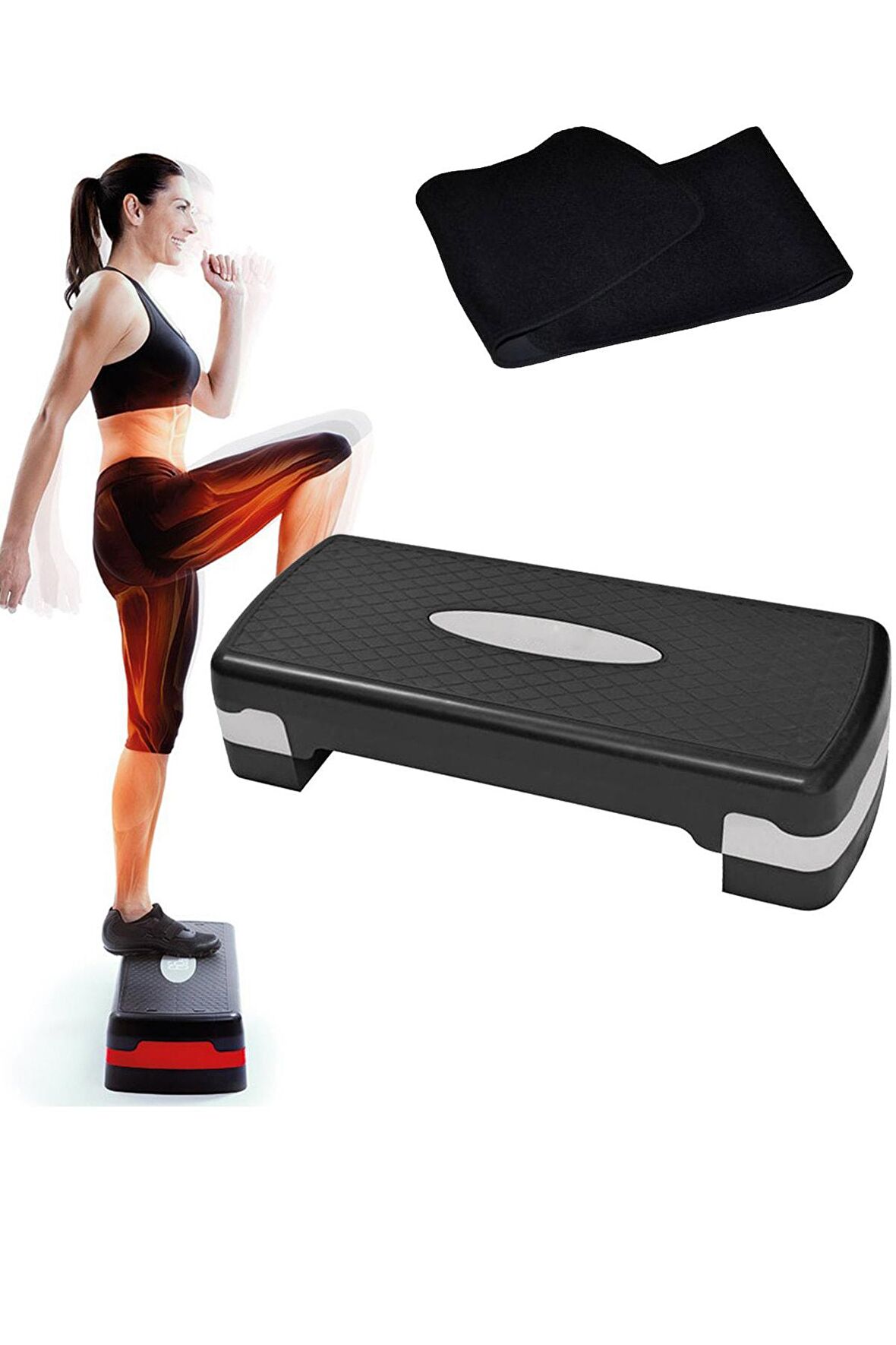 Step Tahtası 2 Kademeli Step İki Kademeli Step Spor Aleti Termal Sauna Kemer Bel Sporcu Terleme
