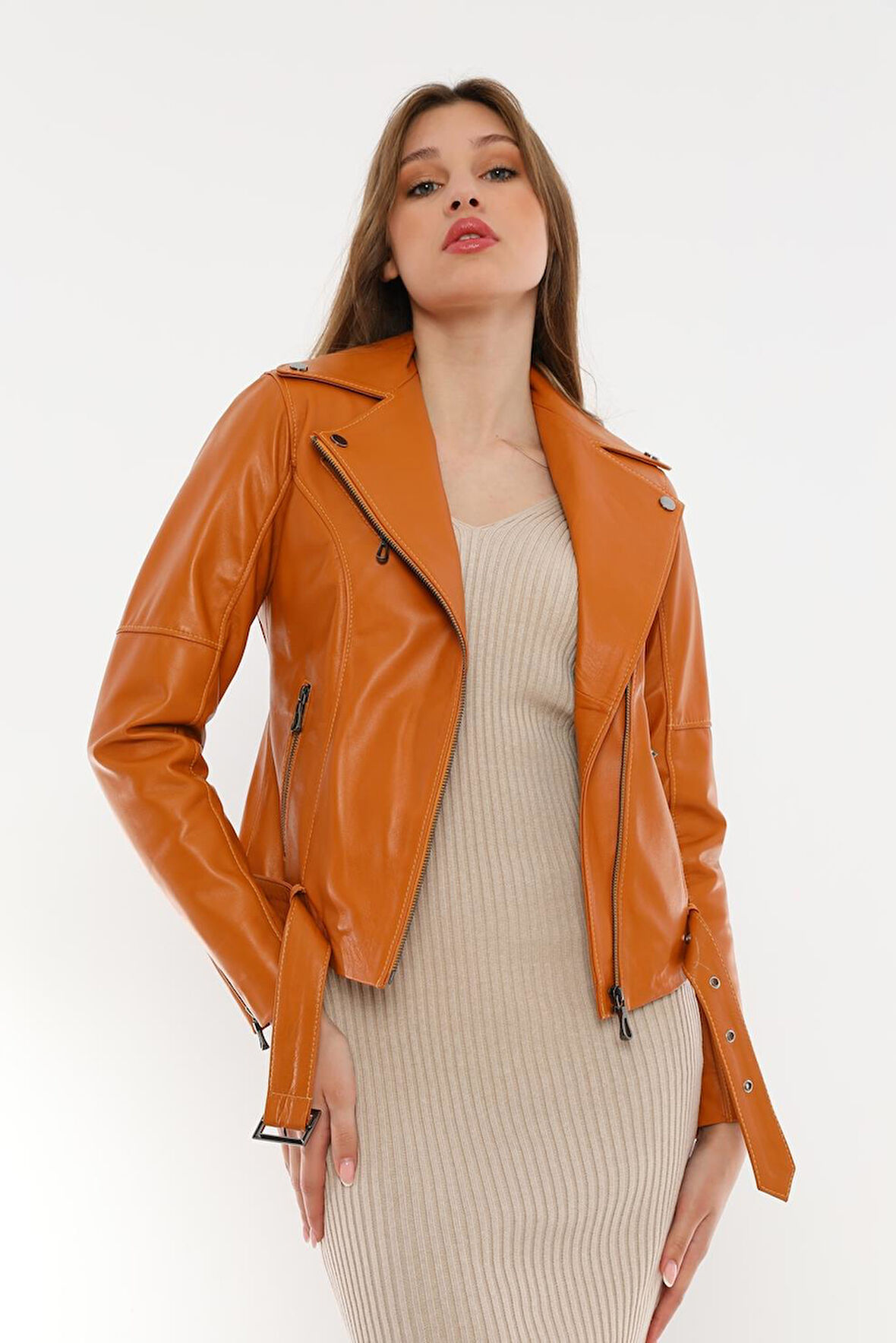 Basics&More Kadın Deri Ceket BM-01