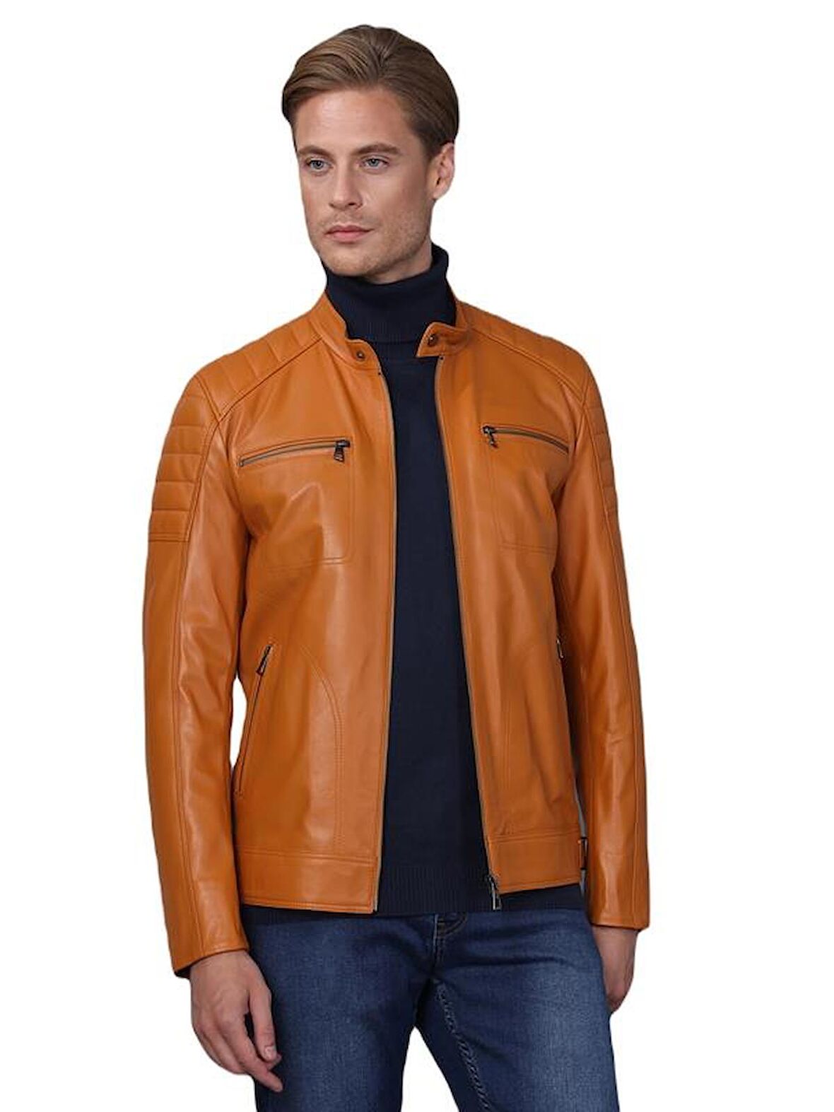 Basics&More Erkek Deri Ceket CMSE105
