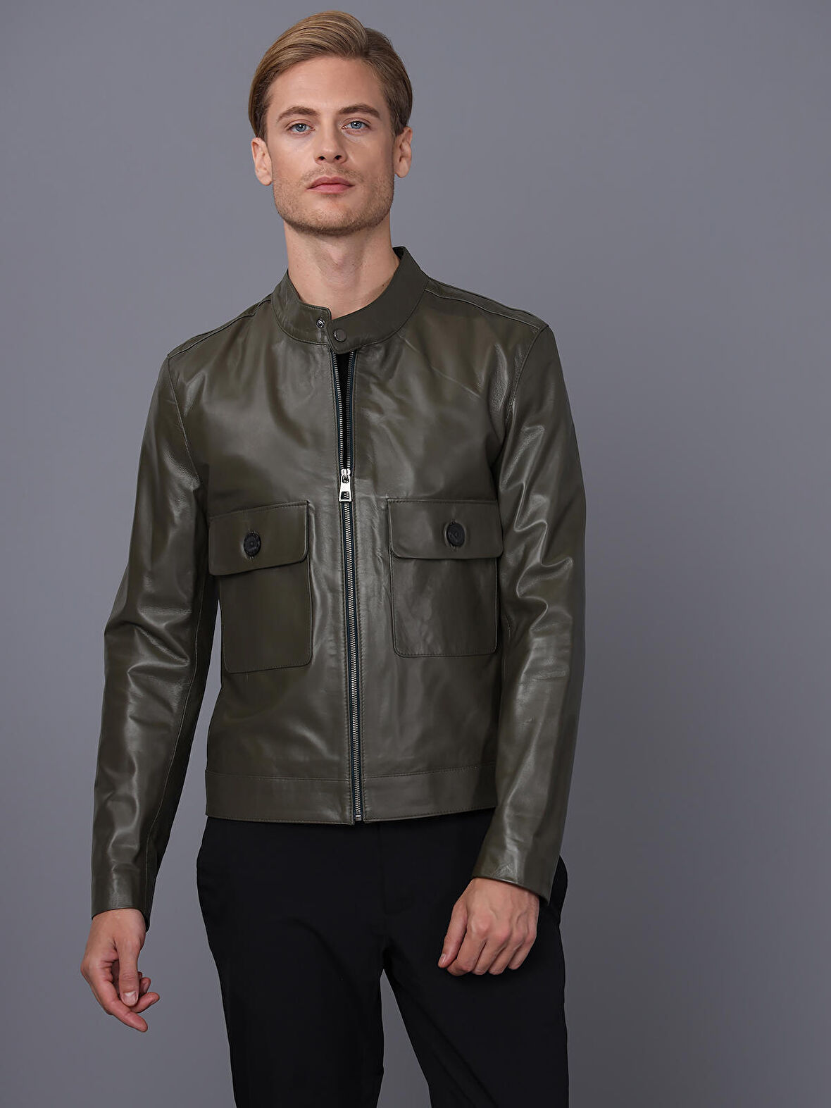 Basics&More Erkek Deri Ceket E1021