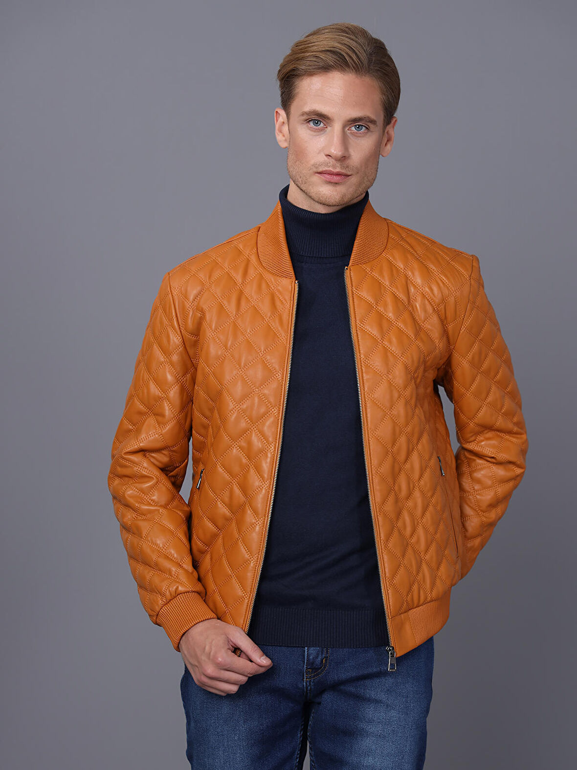 Basics&More Erkek Deri Ceket E10031
