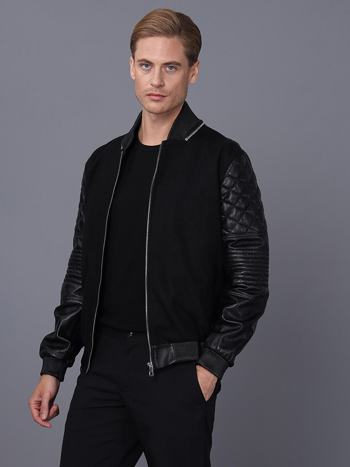 Basics&More Erkek Deri Ceket E1032