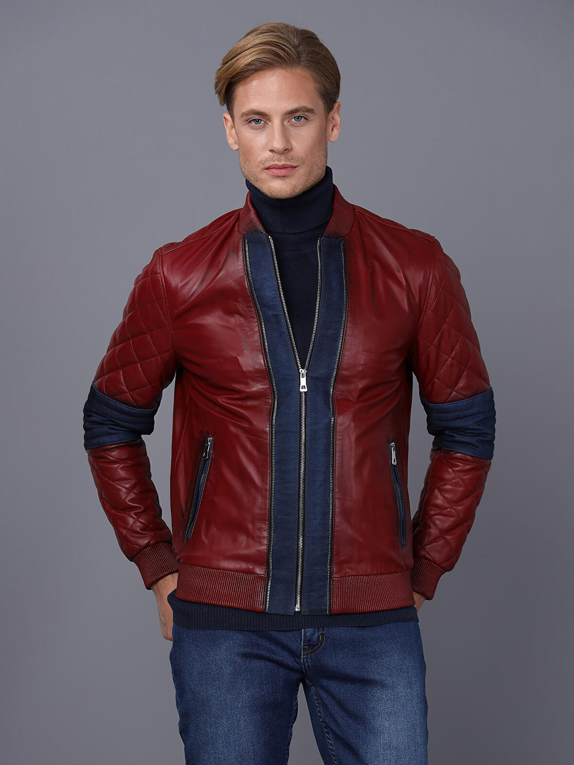 Basics&More Erkek Deri Ceket E1023