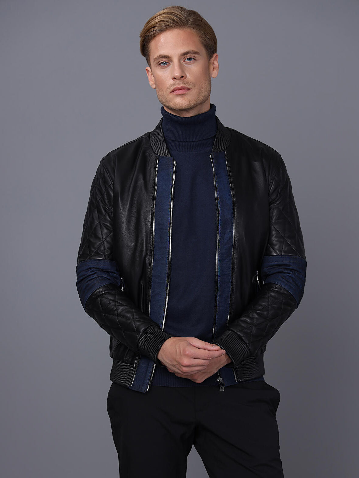 Basics&More Erkek Deri Ceket E1023