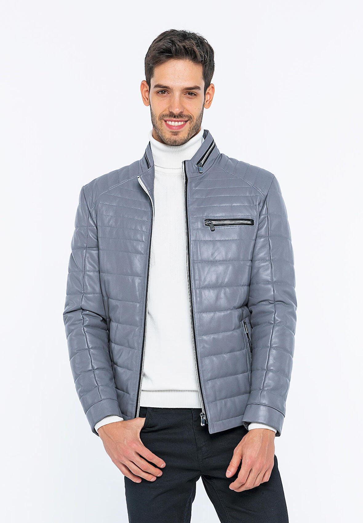 Basics&More Erkek Deri Ceket 6099