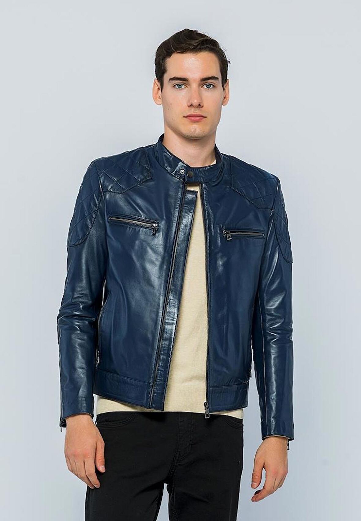 Basics&More Erkek Deri Ceket E-1042