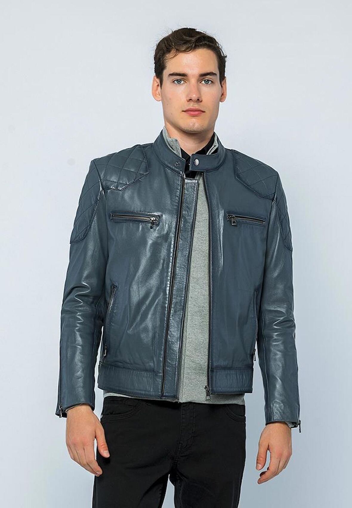 Basics&More Erkek Deri Ceket E-1042