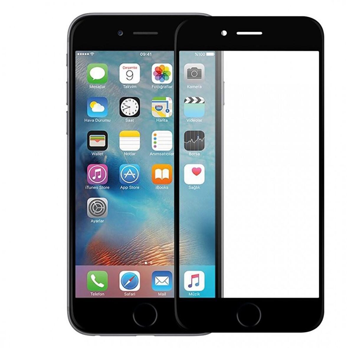 BİNANO CURVED CERAMIC IPHONE 7/8/SE 2020 SIYAH NANO EKRAN KORUYUCU