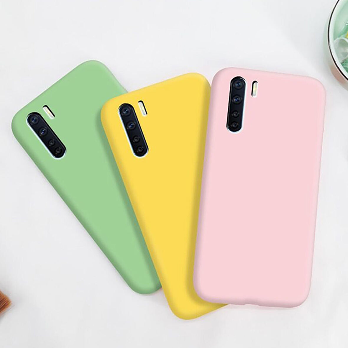 BİKAPAK ECO SENSE OPPO A91 AÇIK MAVİ KAPAK