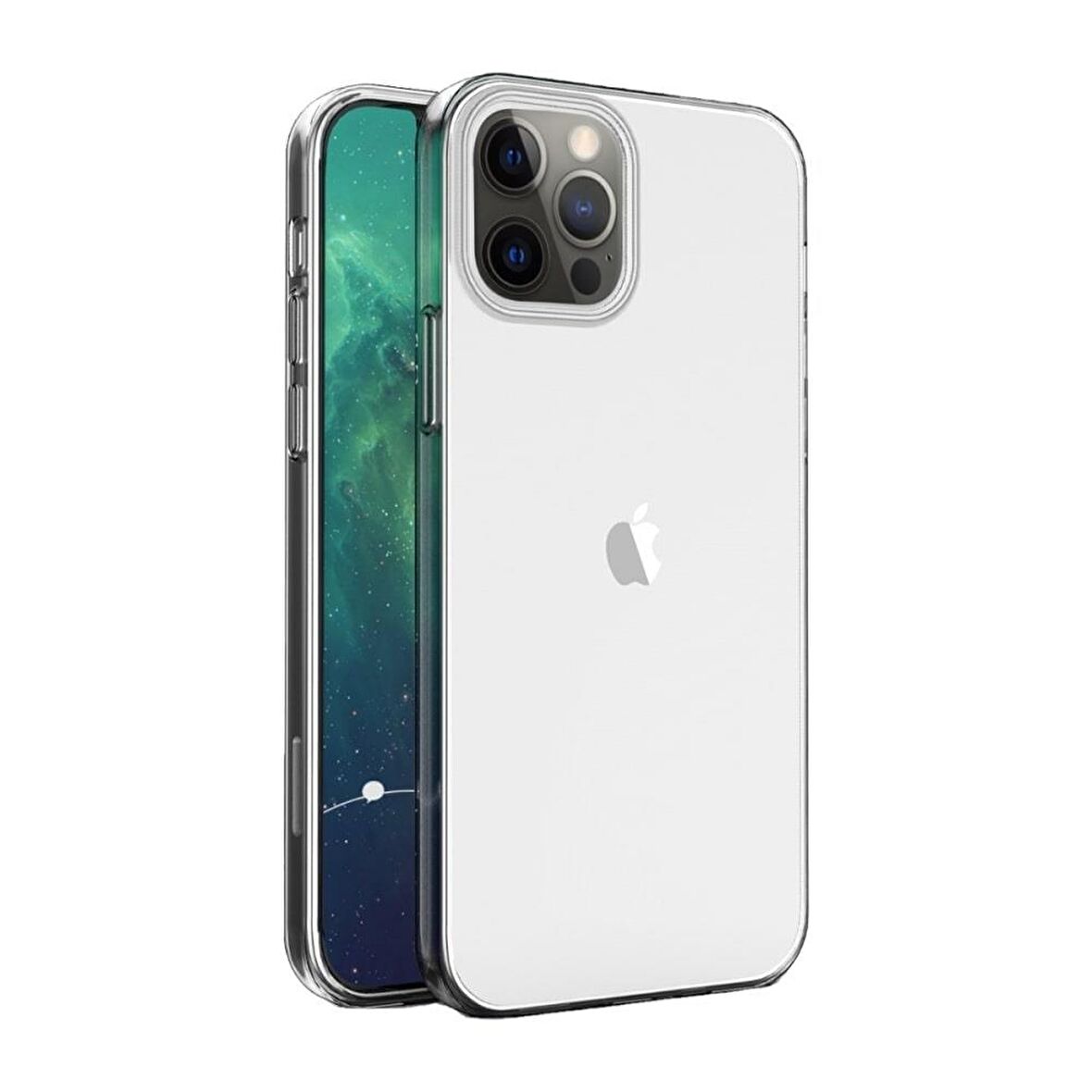 BİKAPAK ECO SİLİKON IPHONE 12 / 12 PRO ŞEFFAF KAPA