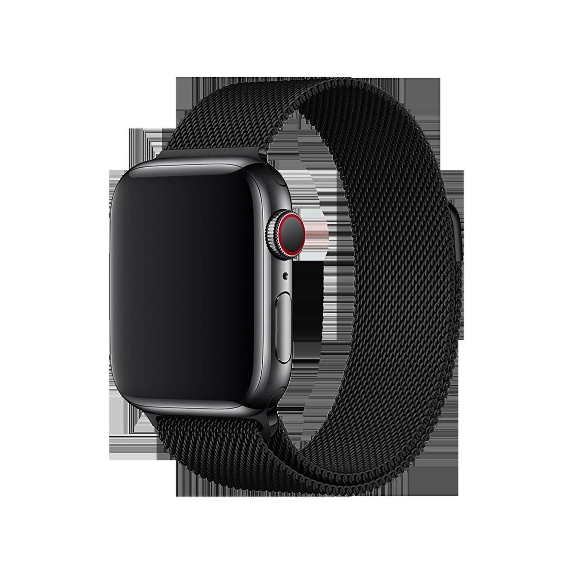 E2M APPLE WATCH 38-40-41MM KRD-01 METAL HASIR SIYAH KORDON