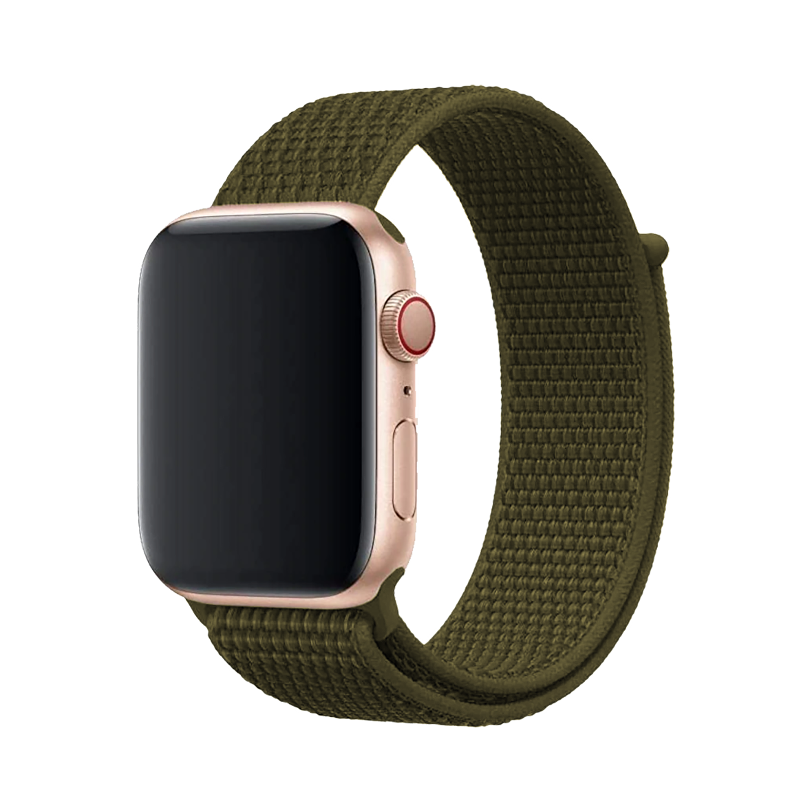 E2M Apple Watch Uyumlu 38-40MM KRD-03 HASIR HAKİ KORDON 