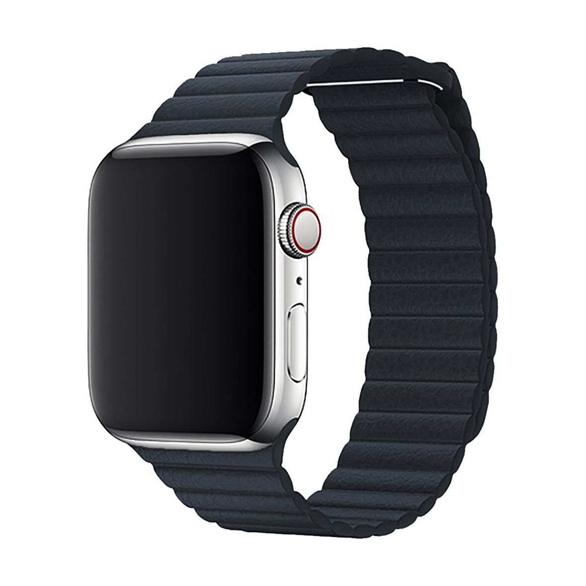 E2M Apple Watch Uyumlu 38-40MM KRD-06 DERI BÜKME GRİ KORDON 