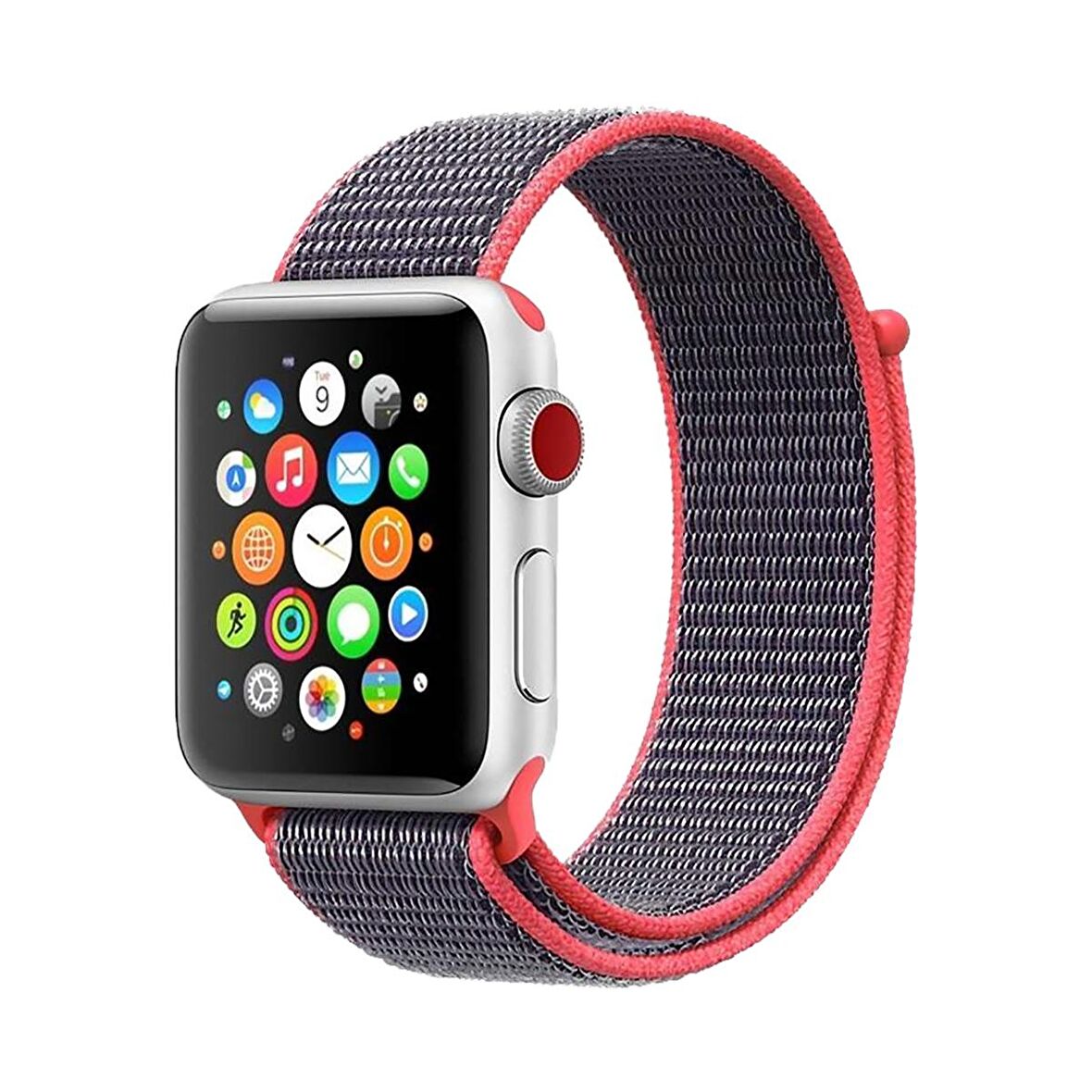 E2M Apple Watch Uyumlu 38-40MM KRD-03 HASIR UZAY GRI KORD 