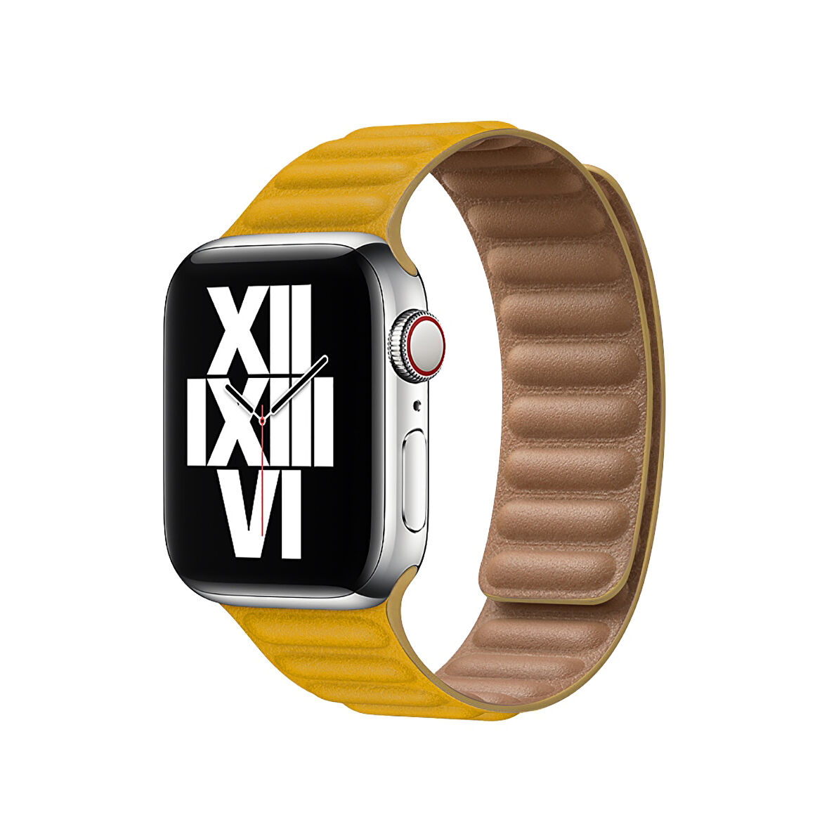 E2M Apple Watch 38-40mm KRD-14 Deri Sarı Kordon
