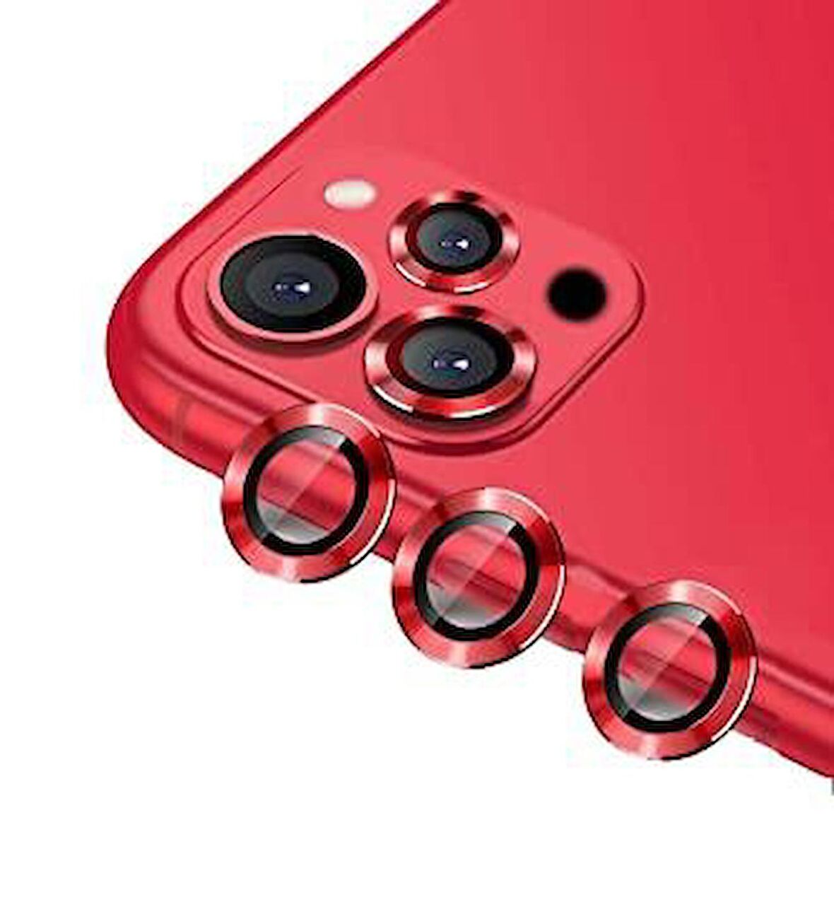 Binano Metal Ring Iphone 11 Pro/11 Pro Max Kırmızı Kamera Koruyucu