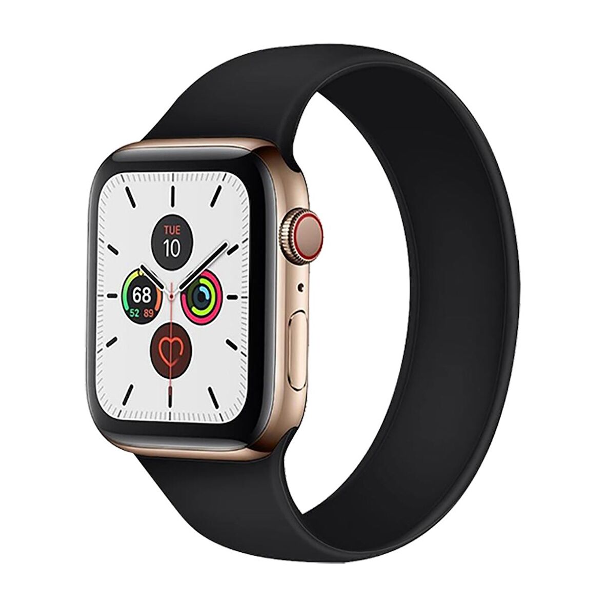 E2M Apple Watch Uyumlu 42-44mm KRD-18 Silikon L Siyah 