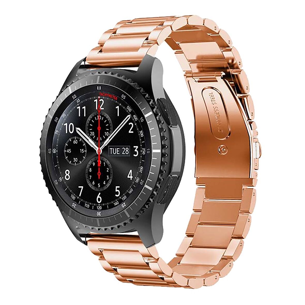 E2M Samsung Watch 22mm KRD-05 Klasik Metal Rose Gold Kordon