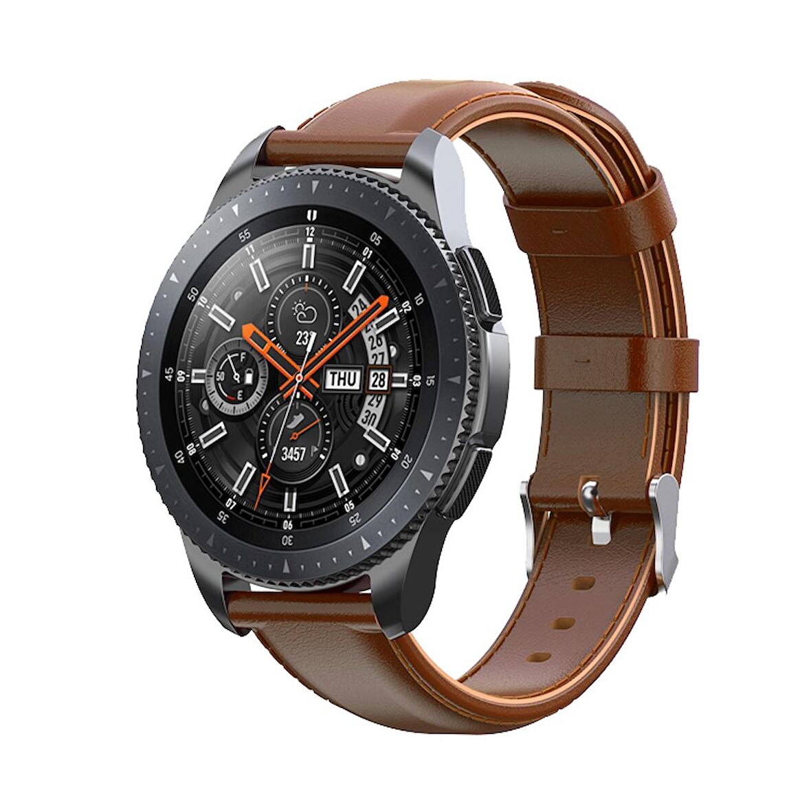E2M SAMSUNG WATCH 46MM (22MM) KRD-10 DERİ KAHVEREN