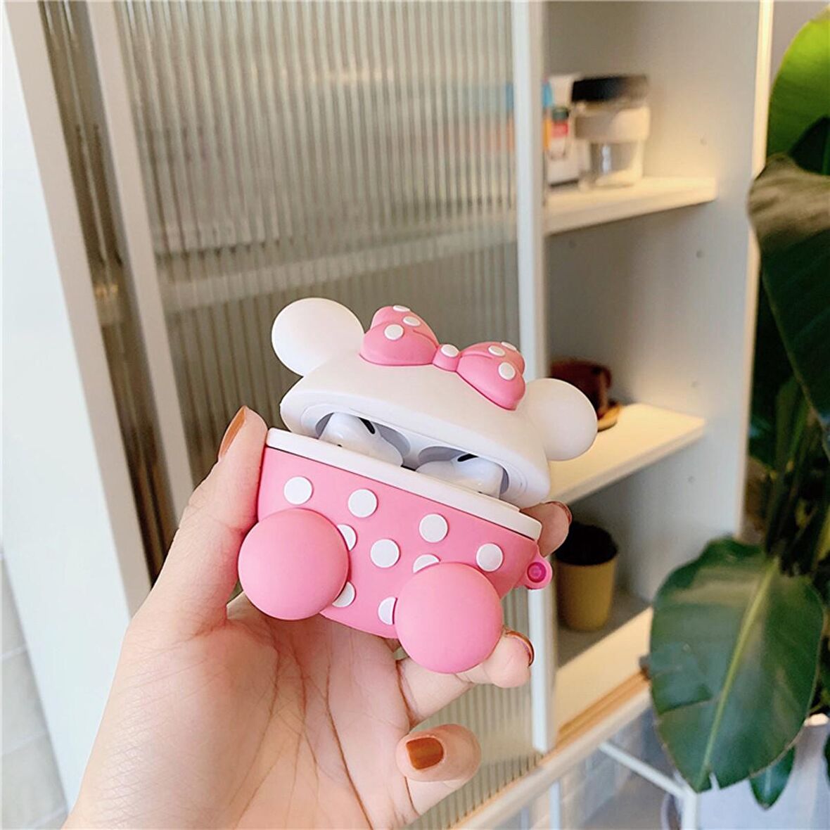 E2M AIRPODS 1-2 KILIF MINNIE PEMBE