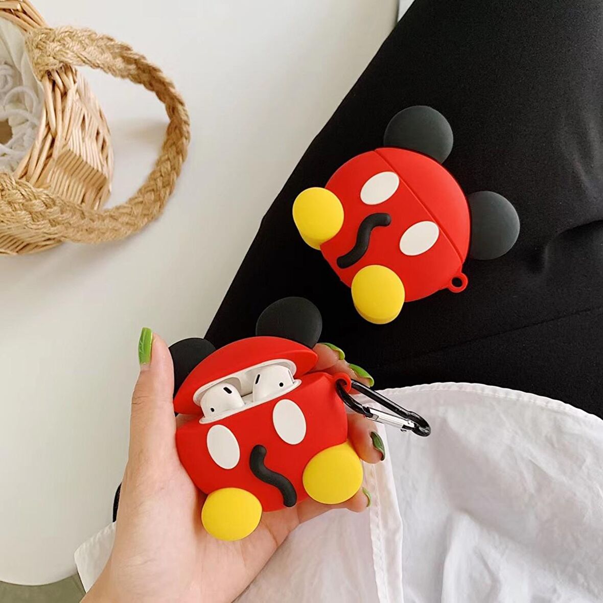 E2M AIRPODS 1-2 KILIF MINNIE KIRMIZI