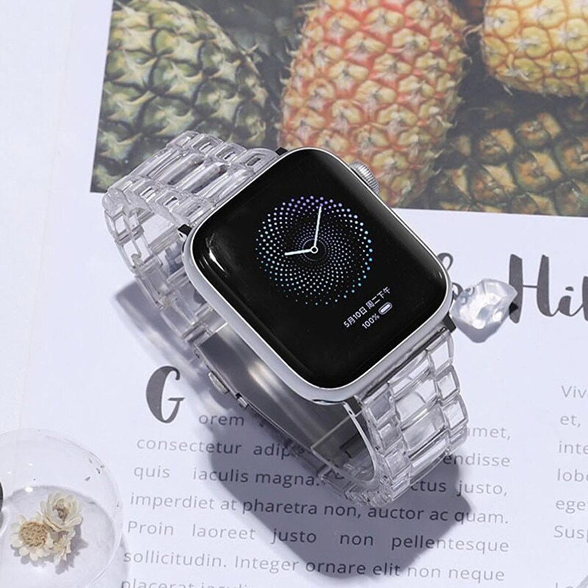 E2M Apple Watch Uyumlu 38-40mm KRD-22 Candy Şeker Pembe K 