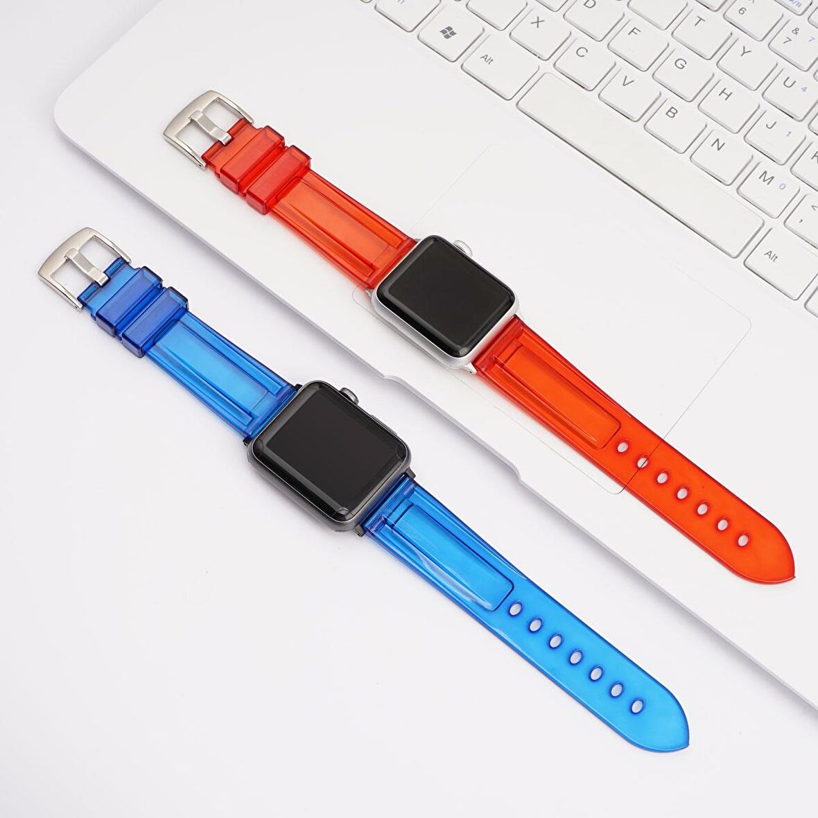 E2M Apple Watch Uyumlu 42-44mm KRD-23 Transparent Açık Ye 