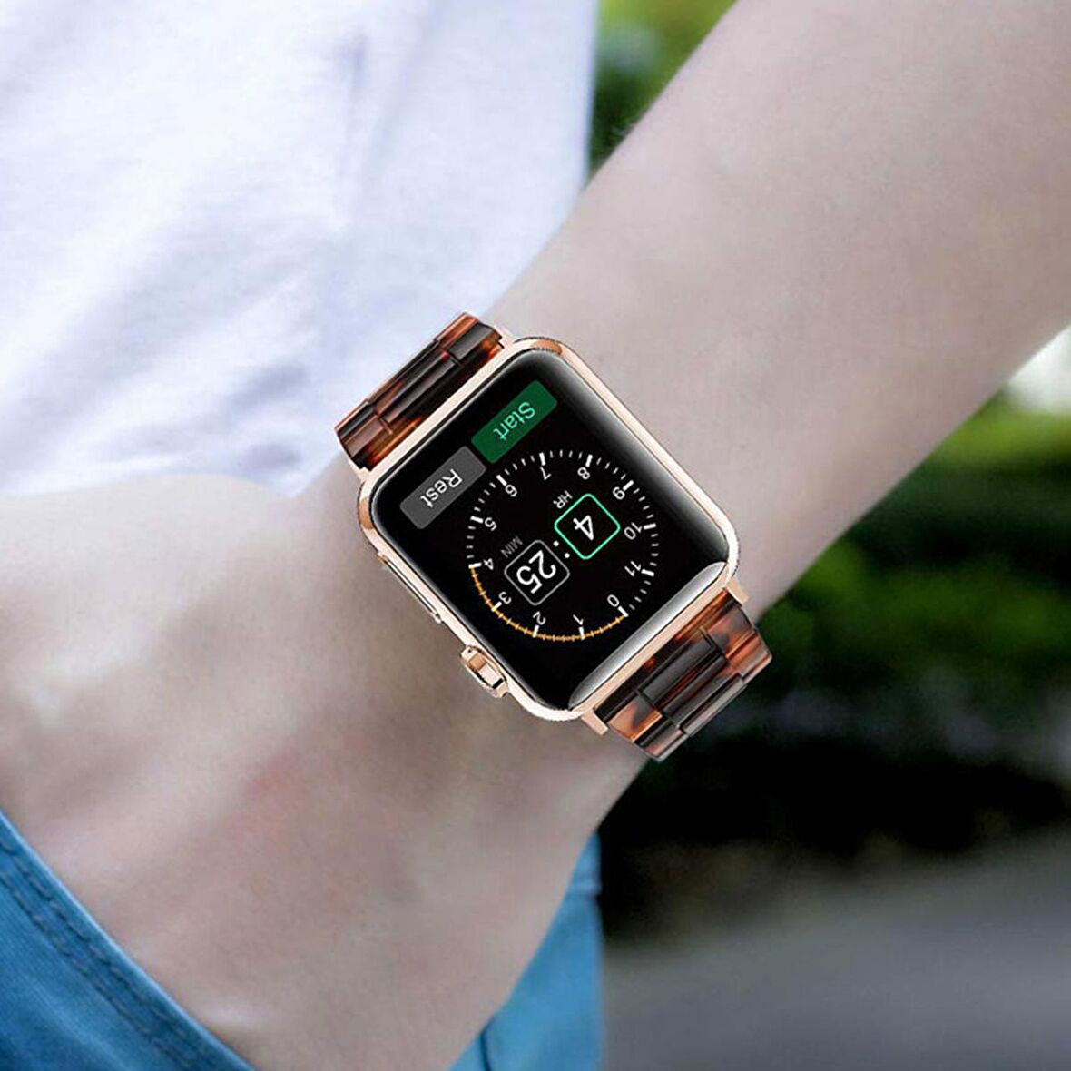E2M Apple Watch Uyumlu 42-44mm KRD-25 Resin Gökkuşağı Kor 