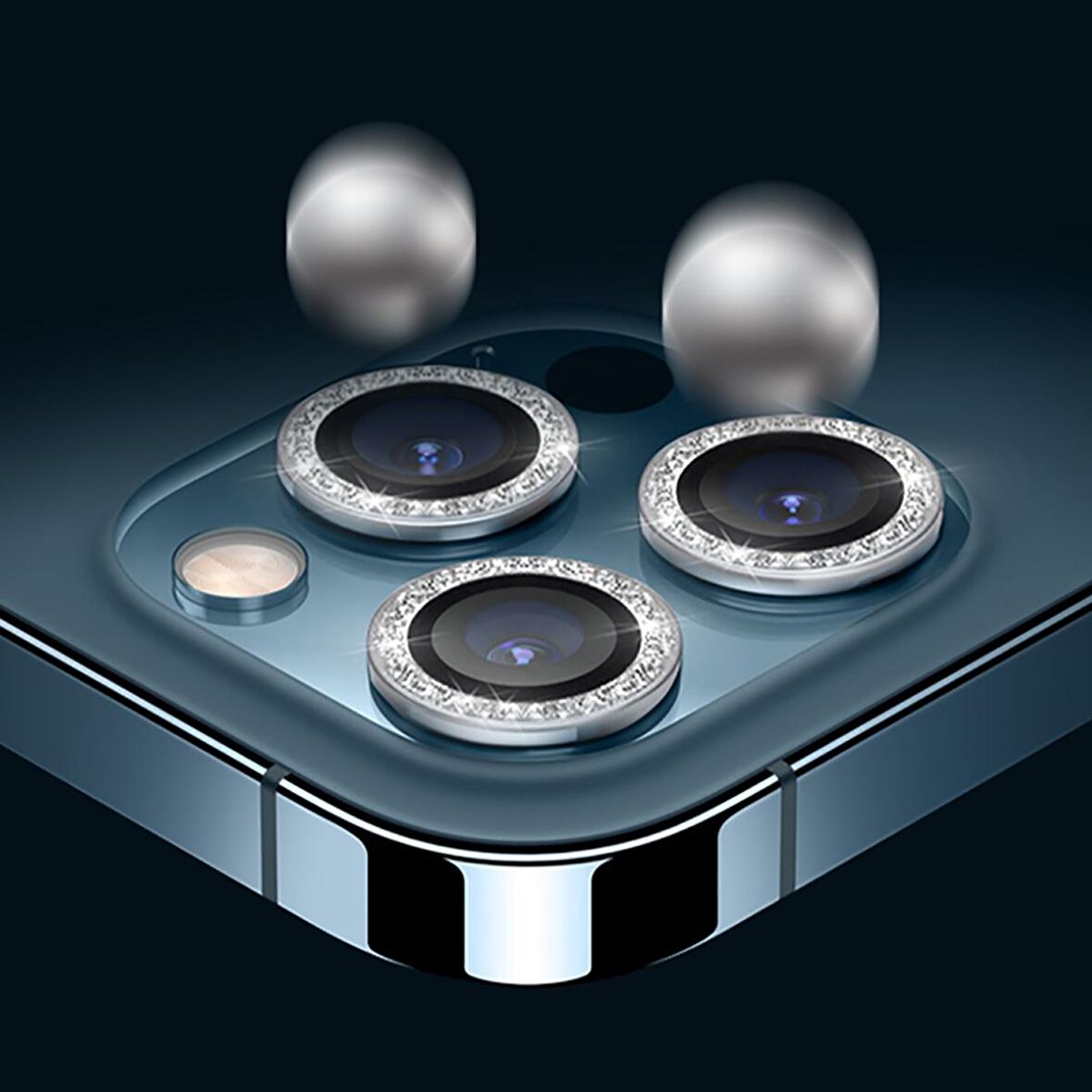 BİNANO IPHONE 11 PRO MAX DIAMOND KARIŞIK PEMBE CAM
