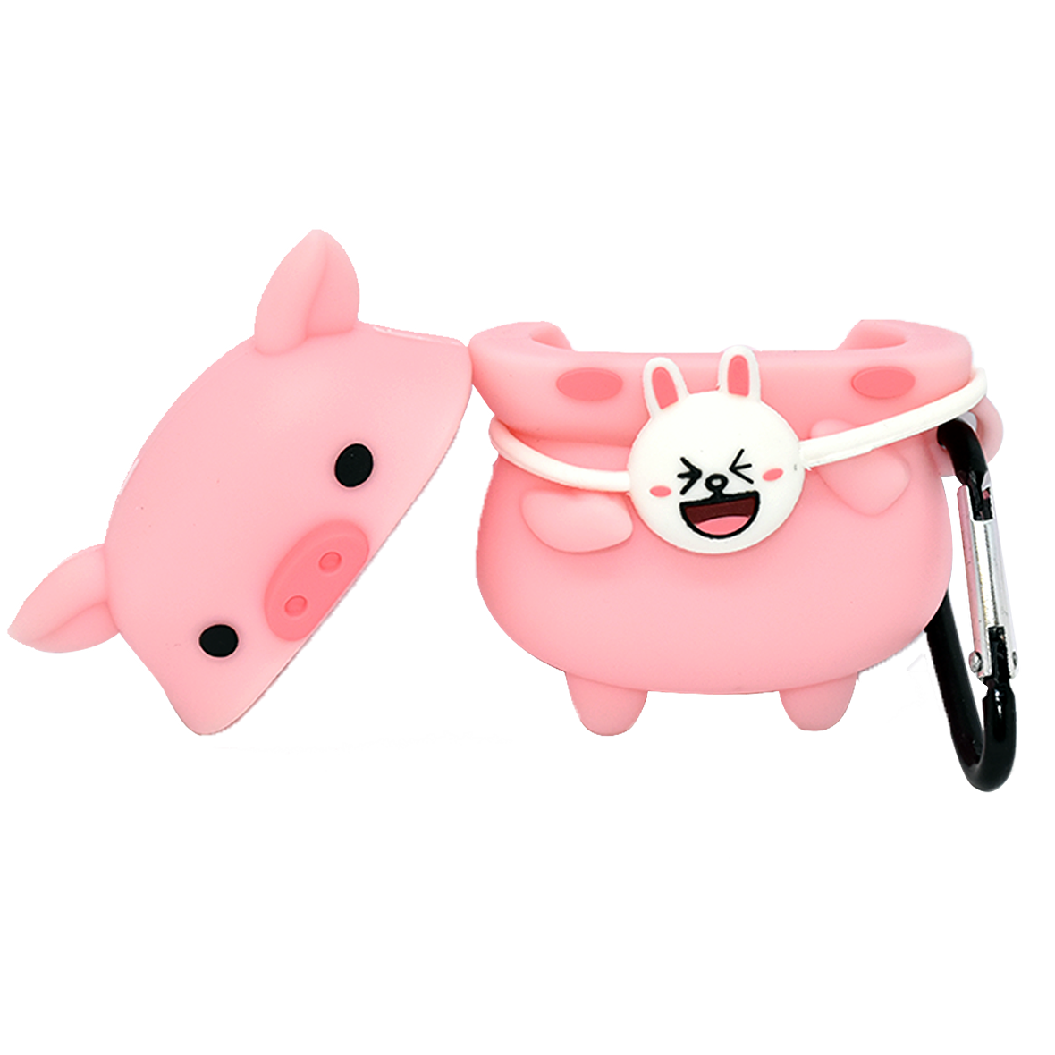 E2M AIRPODS 1-2 KILIF PEMBE BURUNLU DOMUZCUK PEMBE