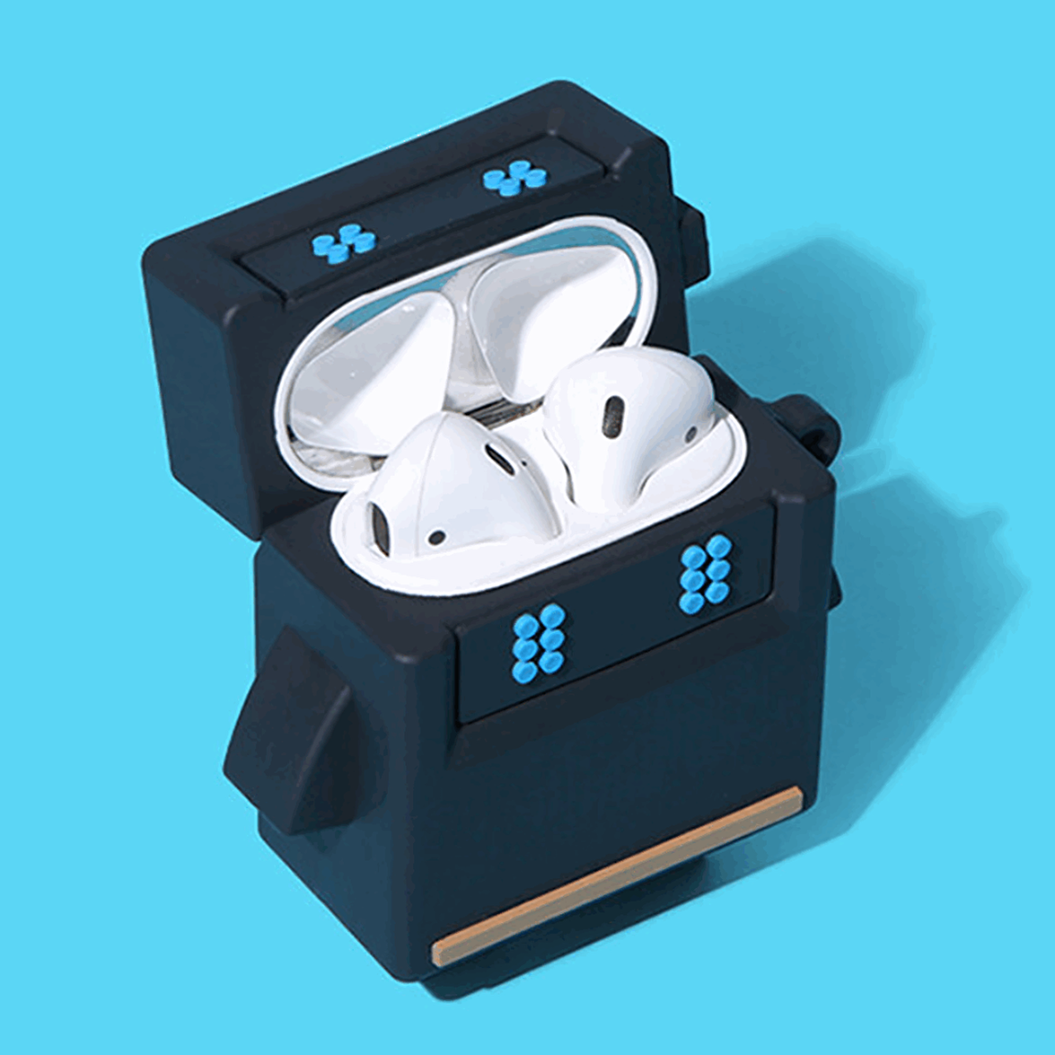 E2M AIRPODS 1-2 KILIF ROBO FLAT SİYAH